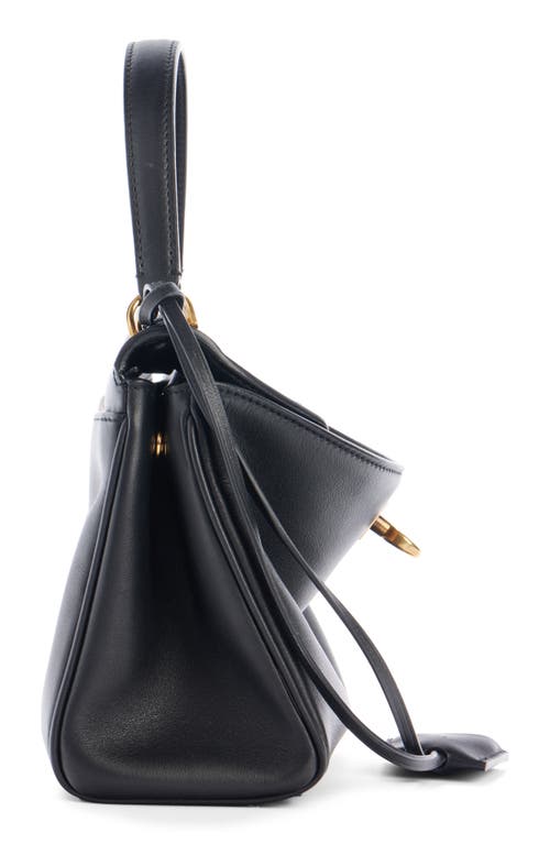Balenciaga Small Rodeo Leather Handbag In Black