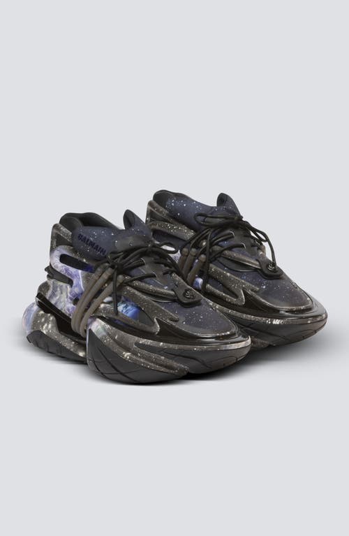 Balmain Unicorn Low Trainers With Earth And Stars Print