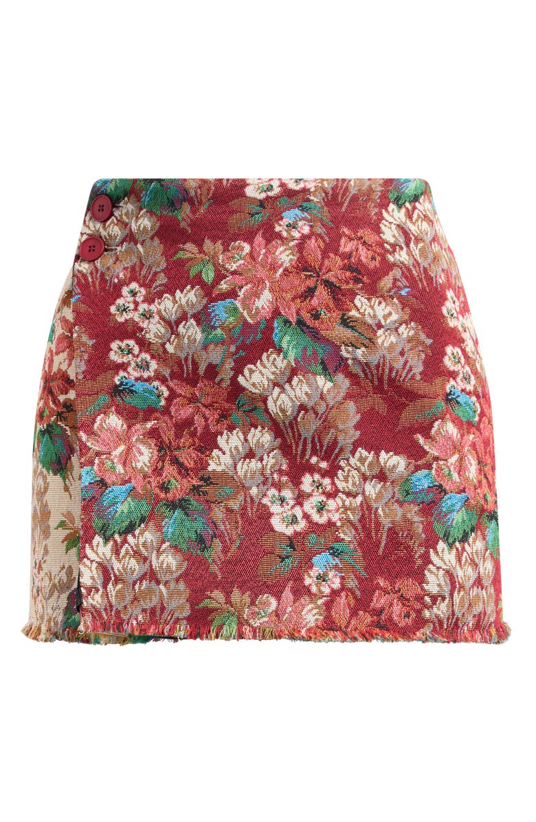 Mistress Rocks Wrap Miniskirt, Main, color, Red Multi