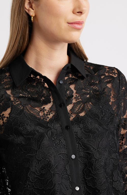 Caslonr Caslon(r) Lace Shirt In Black