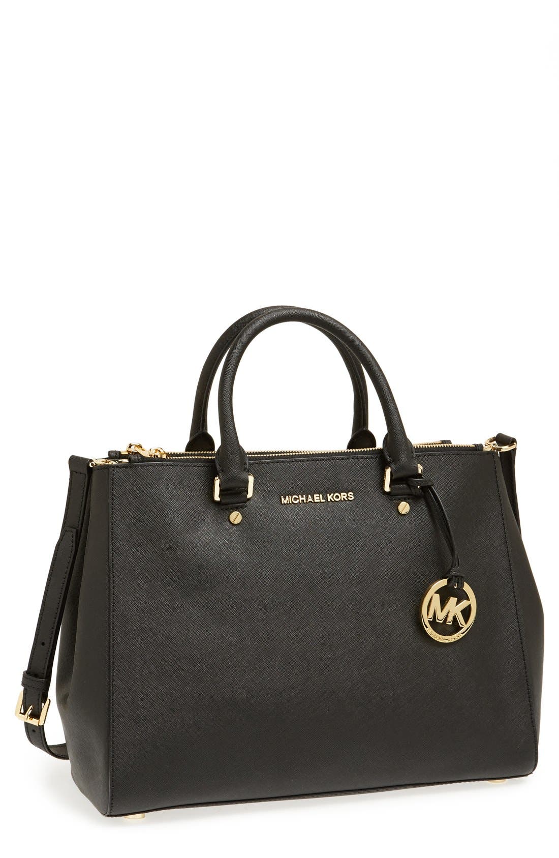 MICHAEL Michael Kors 'Large Sutton' Satchel, Main, color, 