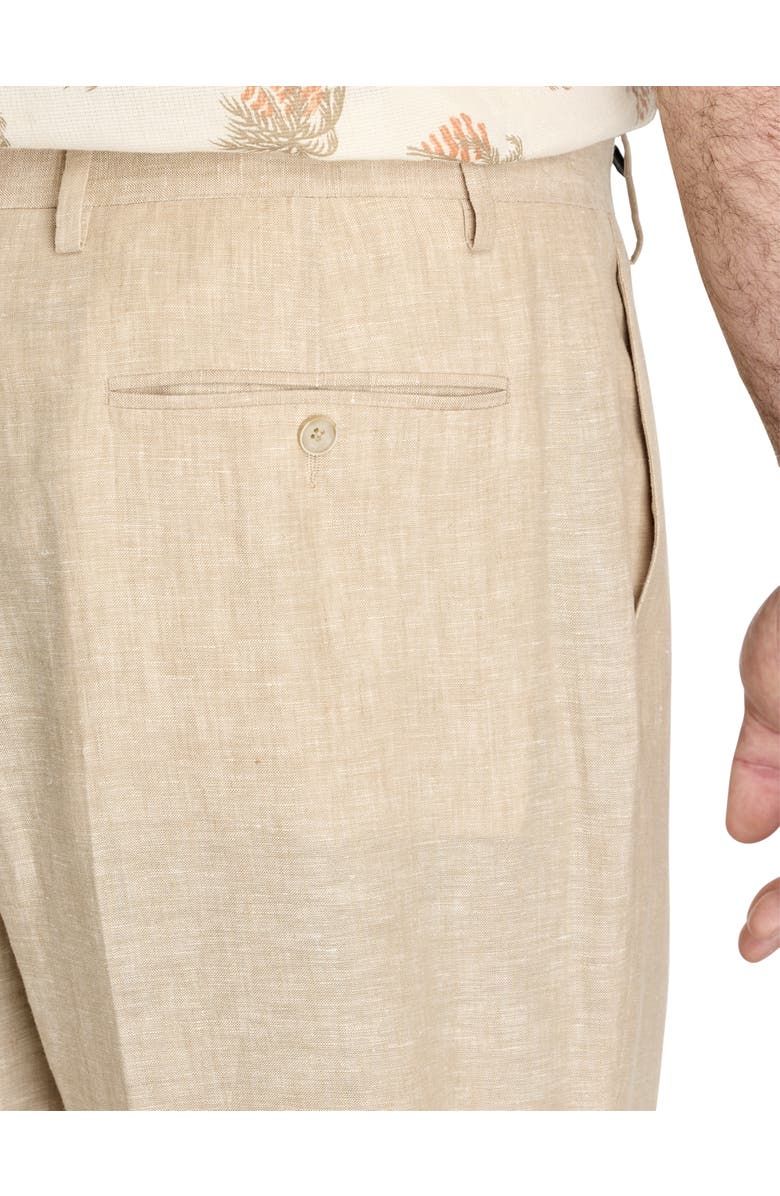 Tallia Big & Tall Linen Suit Pants, Alternate, color, Tan