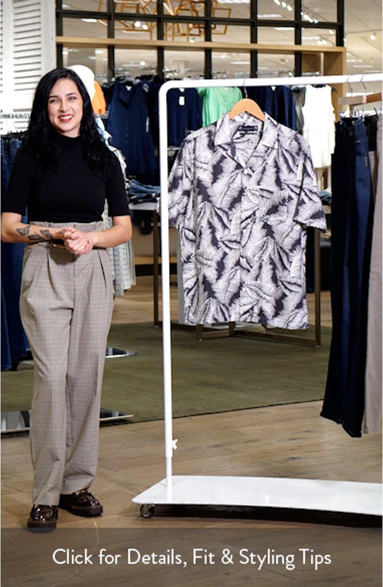 Marseille Short Sleeve Linen & Cotton Button-Up Camp Shirt, sales video thumbnail