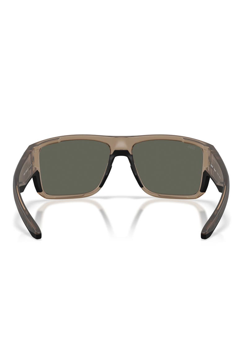 Taxman 59mm Polarized Rectangular Sunglasses, Alternate, color, MATTE BROWN SMOKE / GRAY 580G