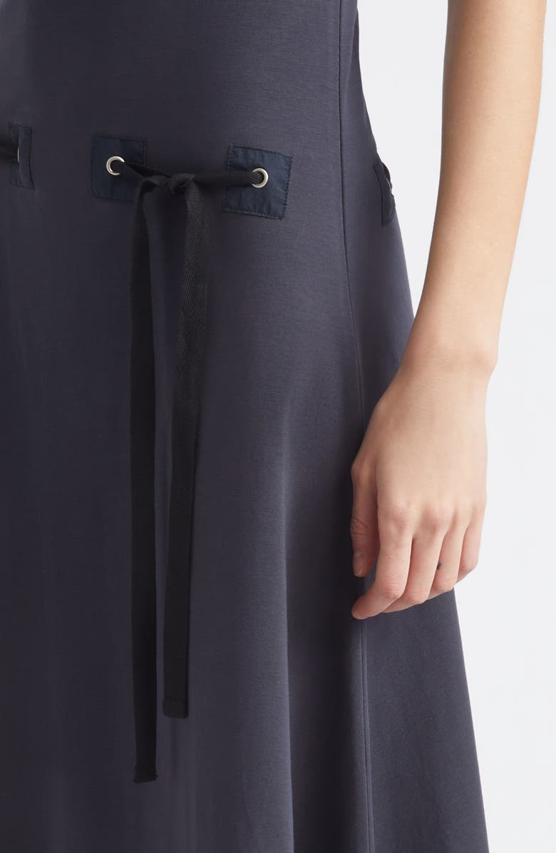Paloma Wool Suni Drawstring Organic Cotton Knit Midi Dress, Alternate, color, 136 - Blue