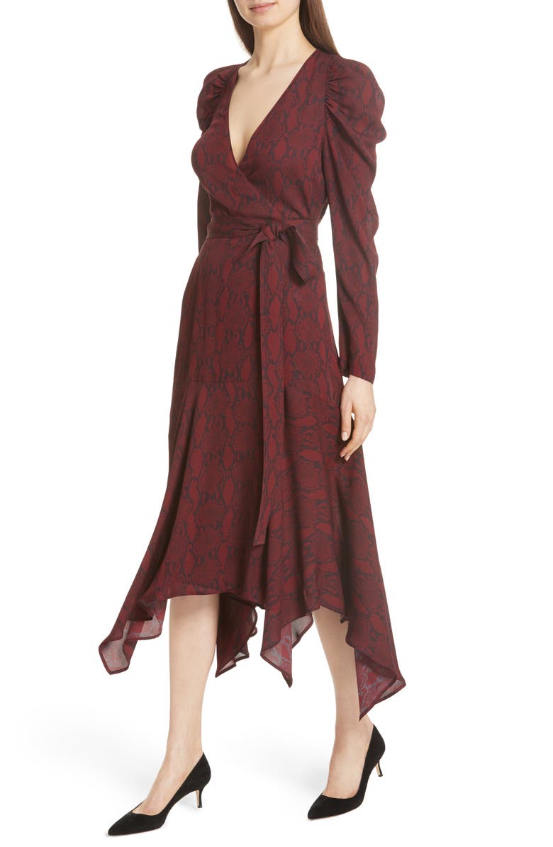 A.L.C. Tianna Silk Wrap Dress, Alternate, color, 