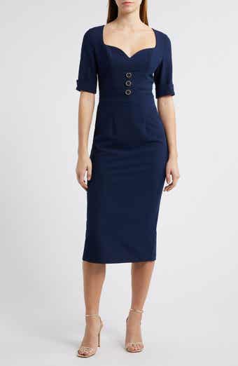 Black Halo Kerry Midi Sheath Dress