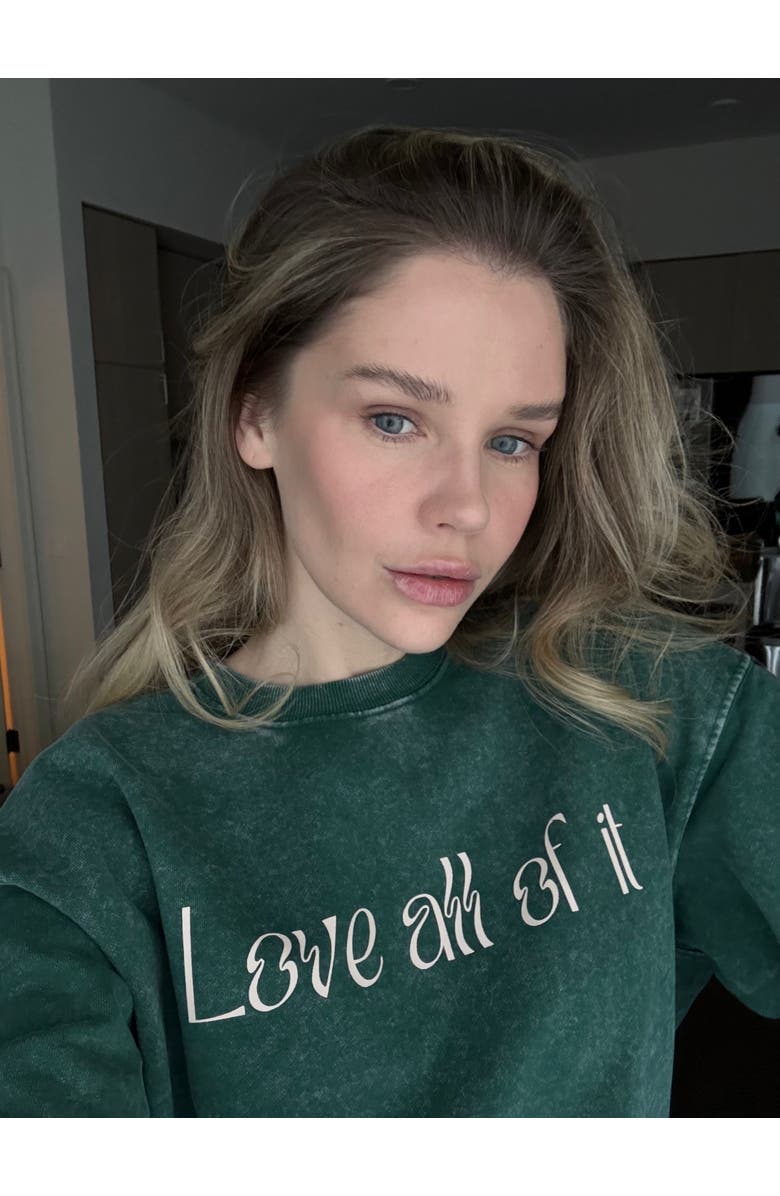 Lezat Sammie Cotton Sweatshirt, Alternate, color, Dark Grayeverything Will Be Ok