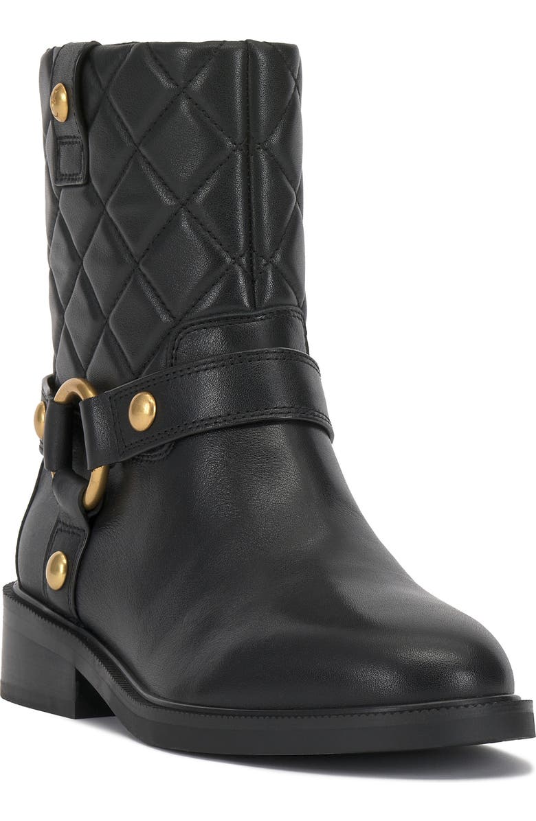 Vince Camuto Amais Quilted Moto Boot, Main, color, Black