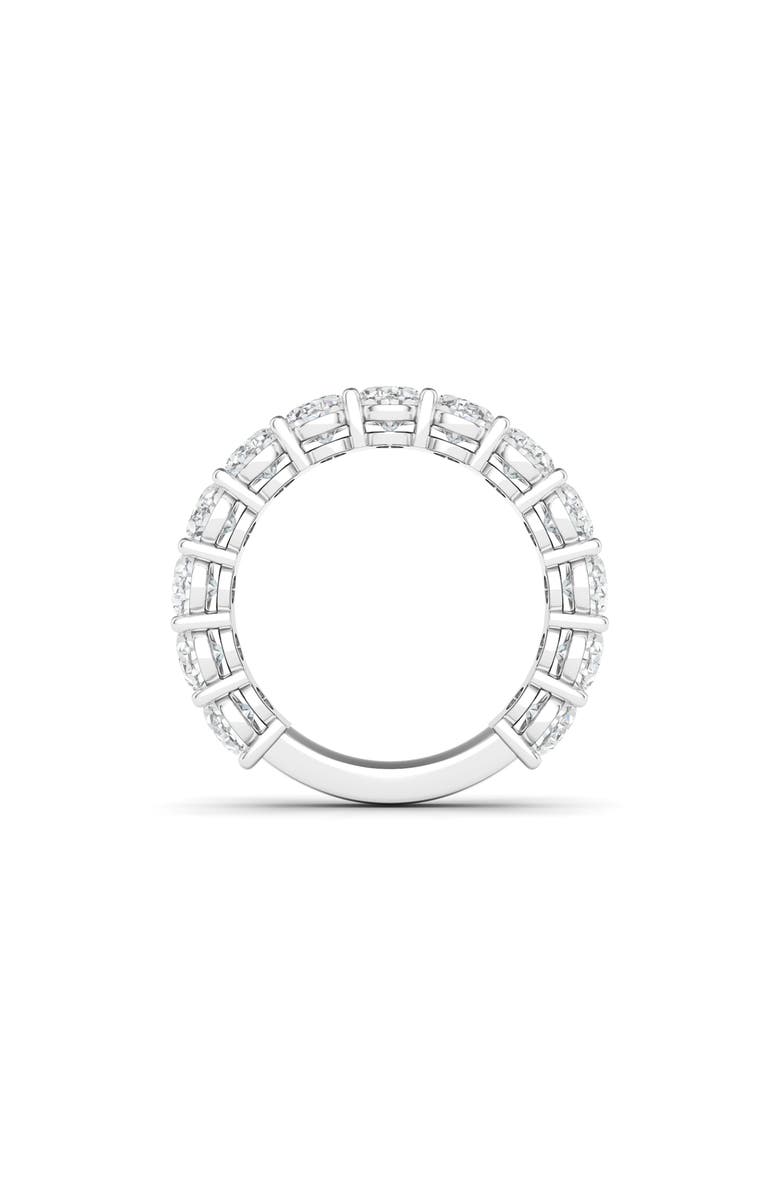 HauteCarat Oval Cut Lab Created Diamond Eternity Band, Alternate, color, White Gold
