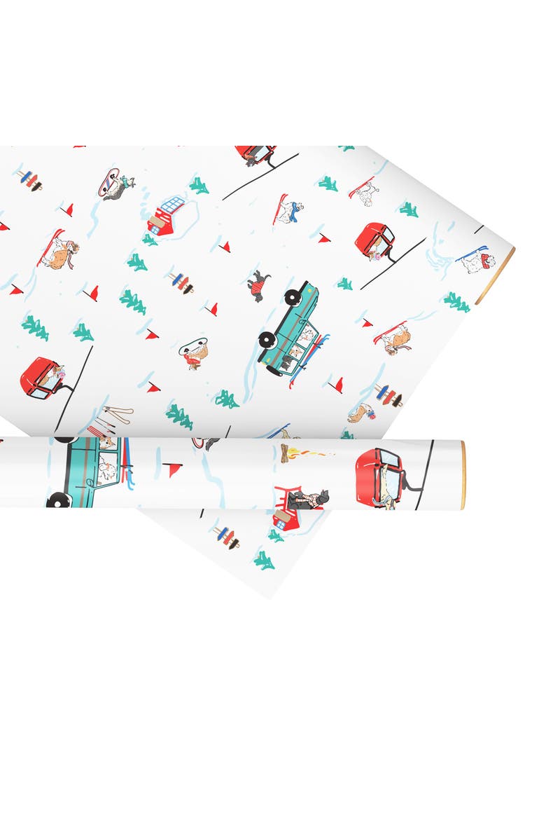 Ramus & Co Two-Sided "Ski Dogs" Heavyweight Christmas/Holiday Gift Wrap, Alternate, color, Multicolored