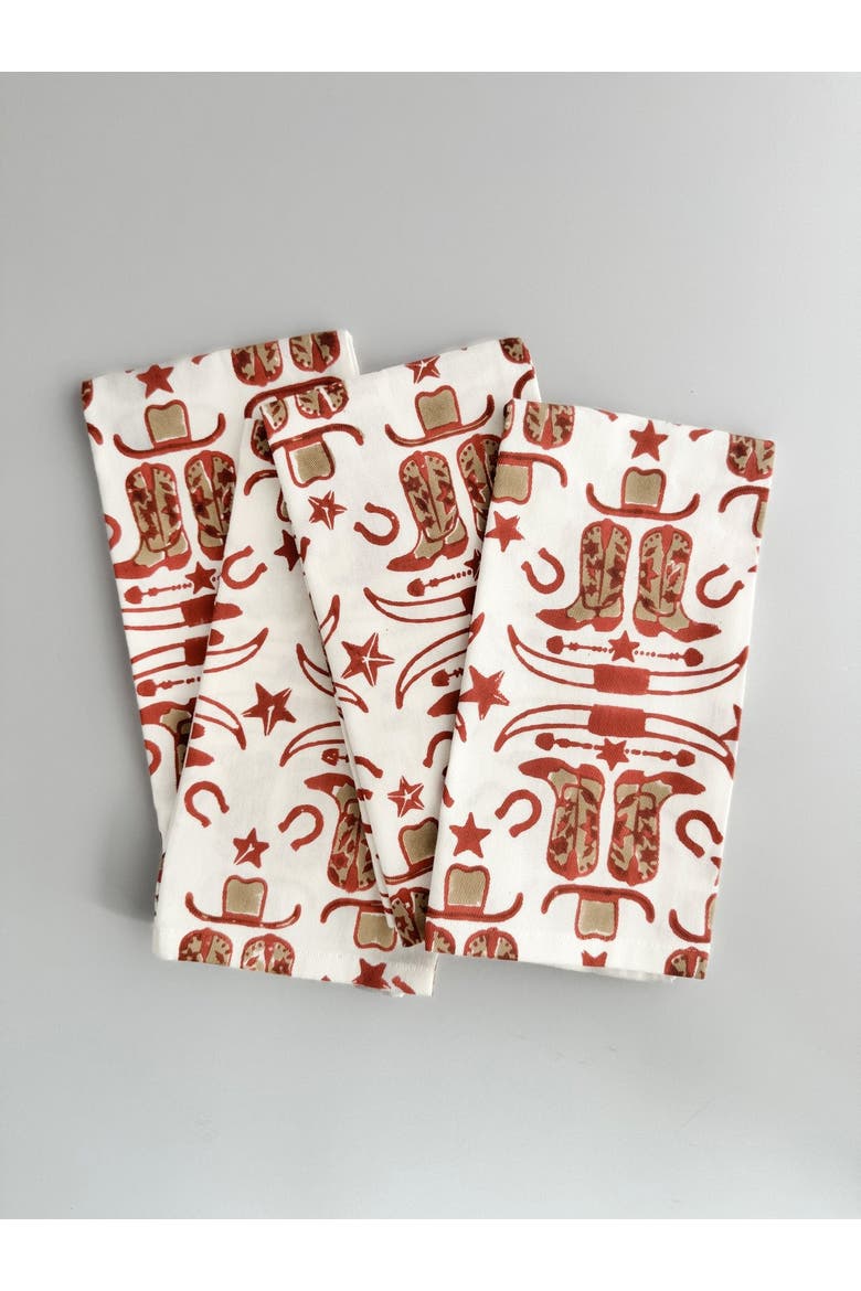 Cowgirl Napkins - Set of 4, Alternate, color, Terracotta
