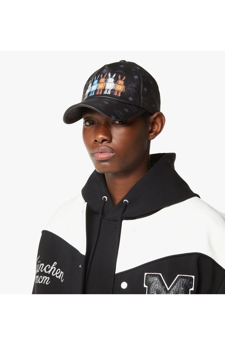 MCM Classic Cap in Rabot Visetos, Alternate, color, Black