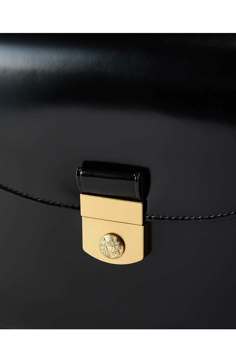 Veronica Beard Double Link Flap Convertible Leather Shoulder Bag, Alternate, color,