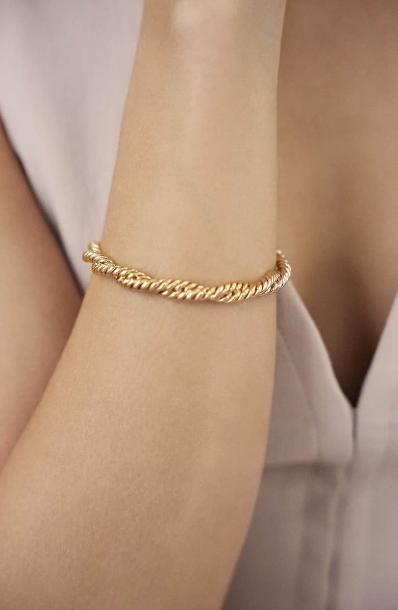 Ettika Twisted Strands Bracelet, Alternate, color, Gold