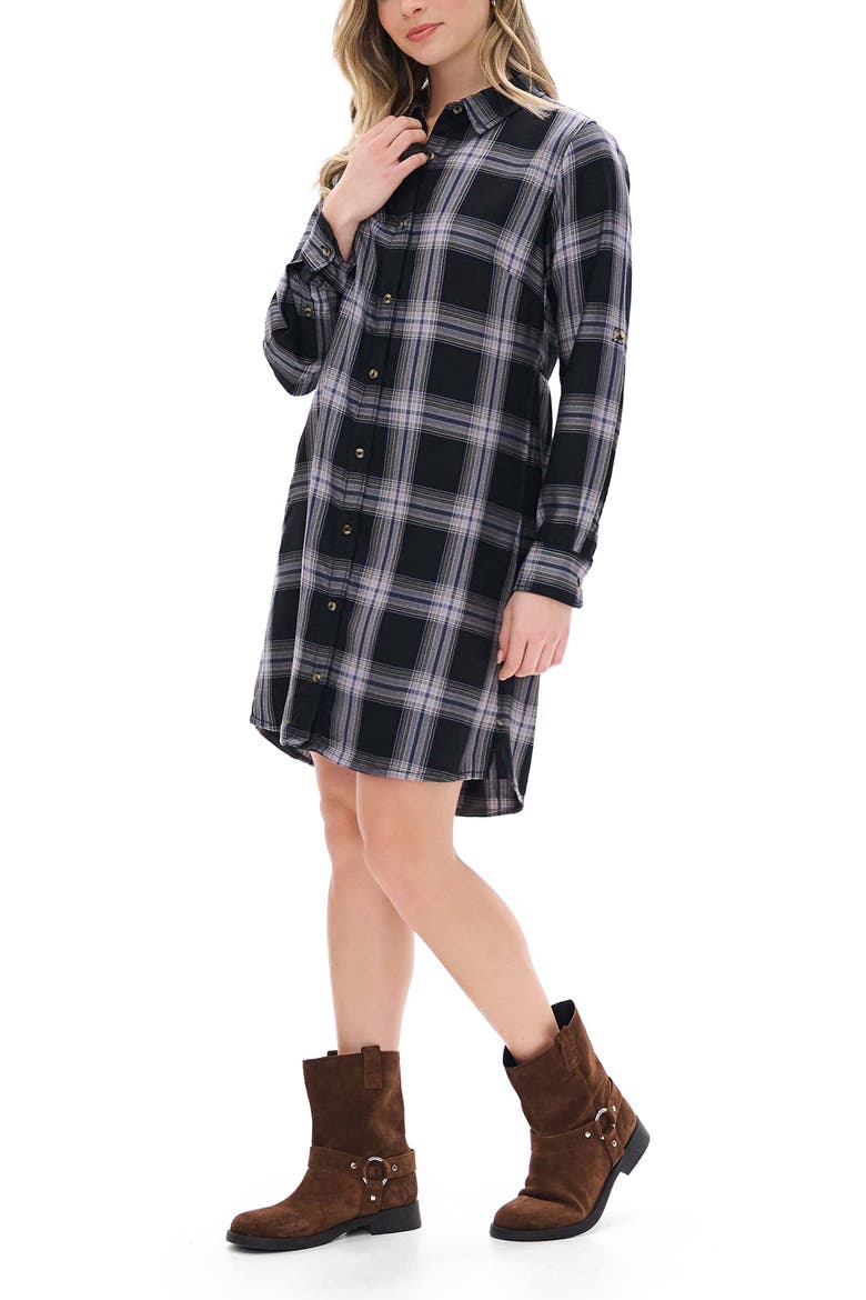 Cara Shirt Dress, Alternate, color, CAVIAR