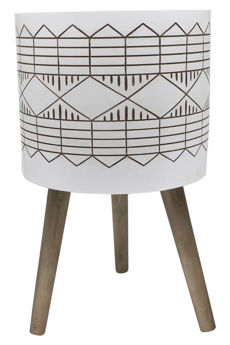 Peru Fiberglass Planter, Main, color, WHITE