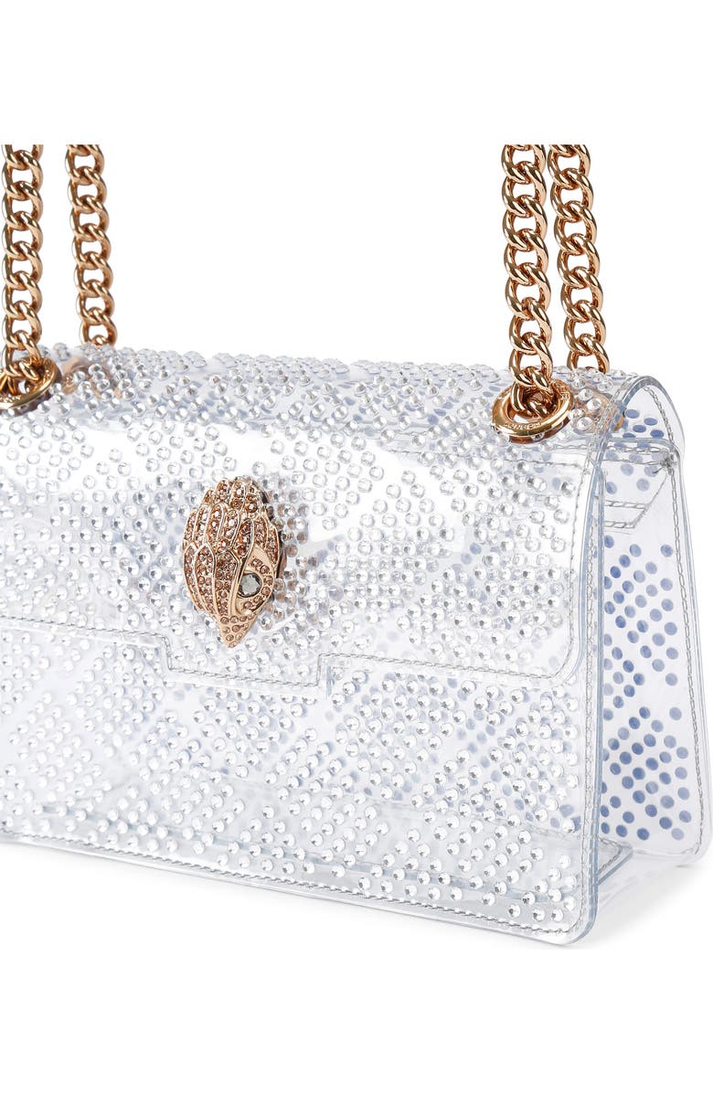 Kurt Geiger London Mini Kensington Vinyl Convertible Clear Crossbody Bag, Alternate, color, Silver