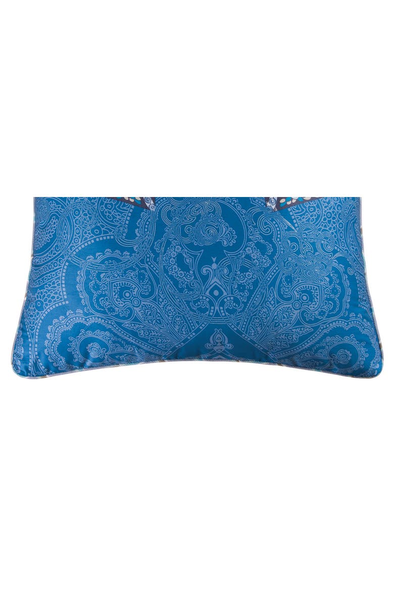 26" x 26" Daphne Blue Damask Cotton Euro Pillow Sham, Alternate, color, Blue