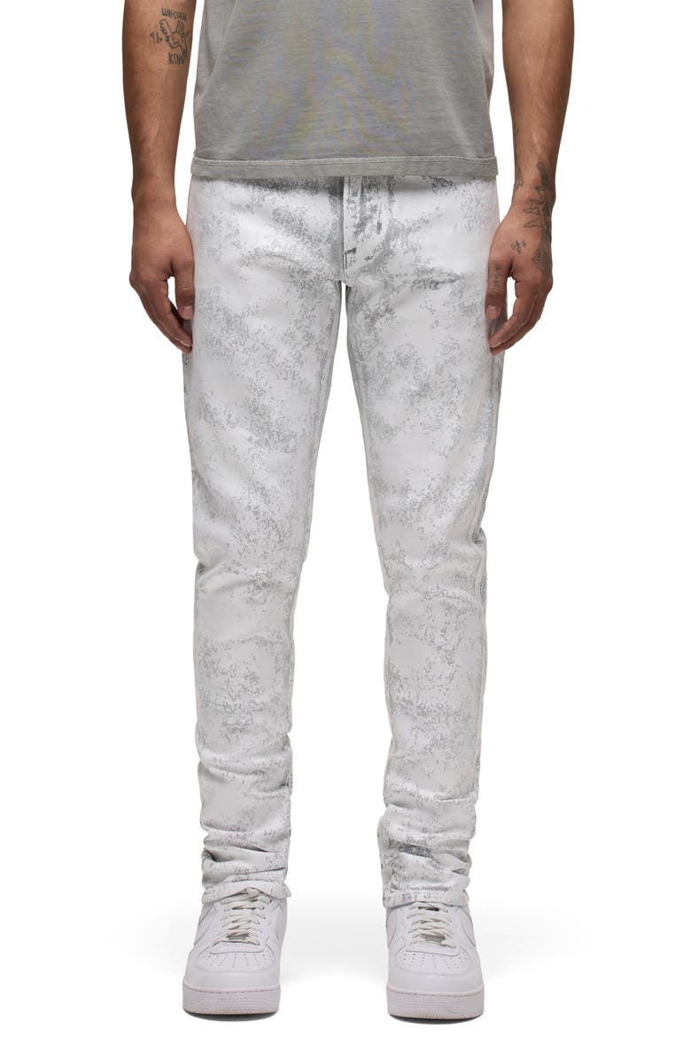 Hudson Jeans Zack Skinny Stretch Jeans, Main, color, White Shatter