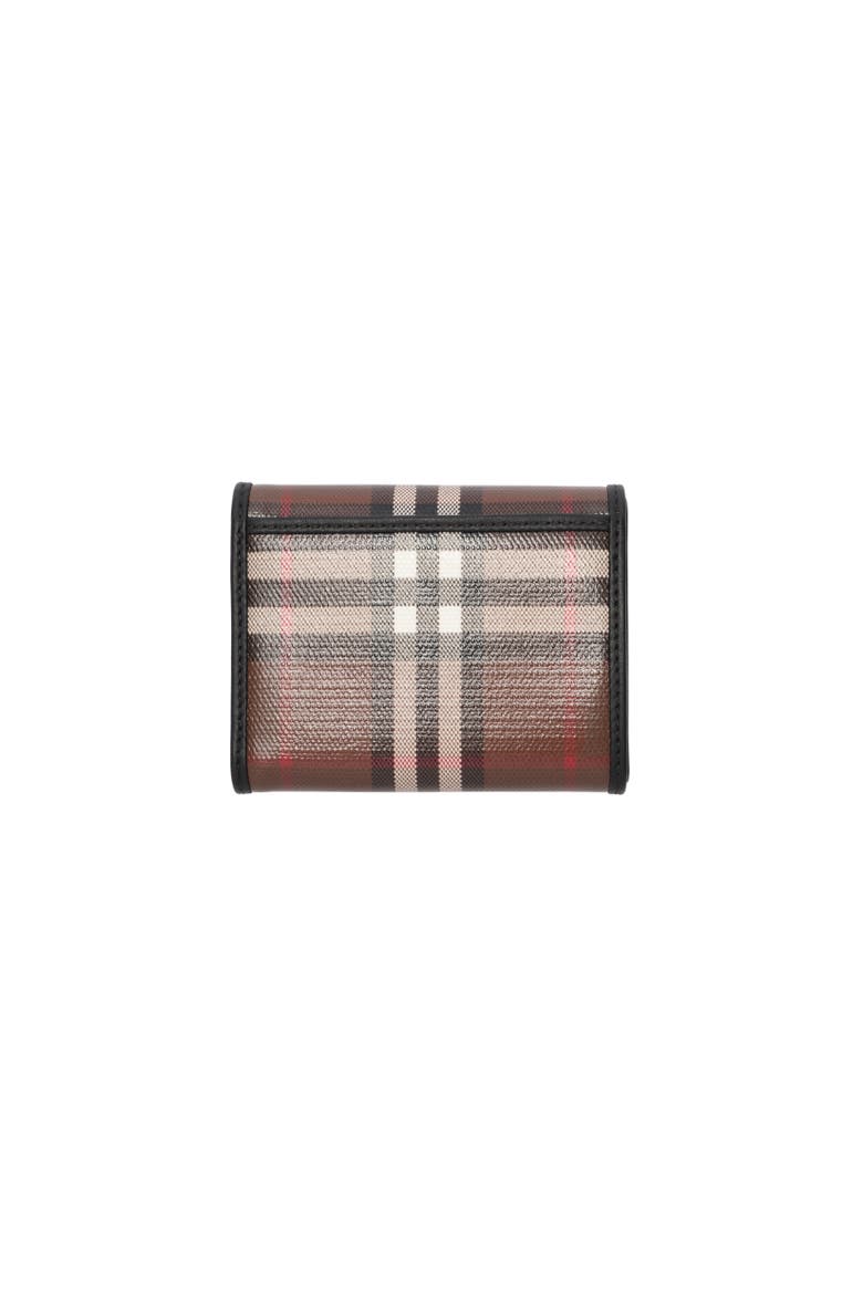 Small Check Folding Wallet, Alternate, color, Chocolate brown