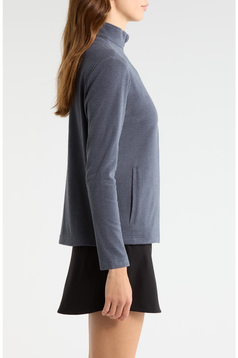 Emily Zip-Up Sweatshirt, Alternate, color, NAVY-HEATHER