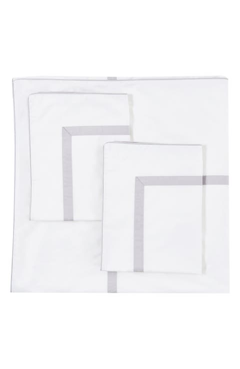 Classic Border Embroidered Duvet & Sham Set