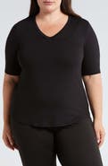 Universal Standard Lily Liquid Jersey V-Neck T-Shirt
