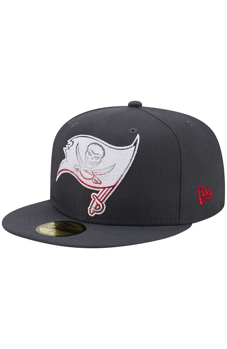 New Era Men's New Era Graphite Tampa Bay Buccaneers Color Dim 59FIFTY Fitted Hat, Main, color,