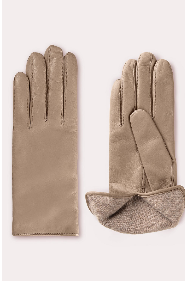 Classic Kelly Leather Cashmere Lined Gloves, Alternate, color, Nude