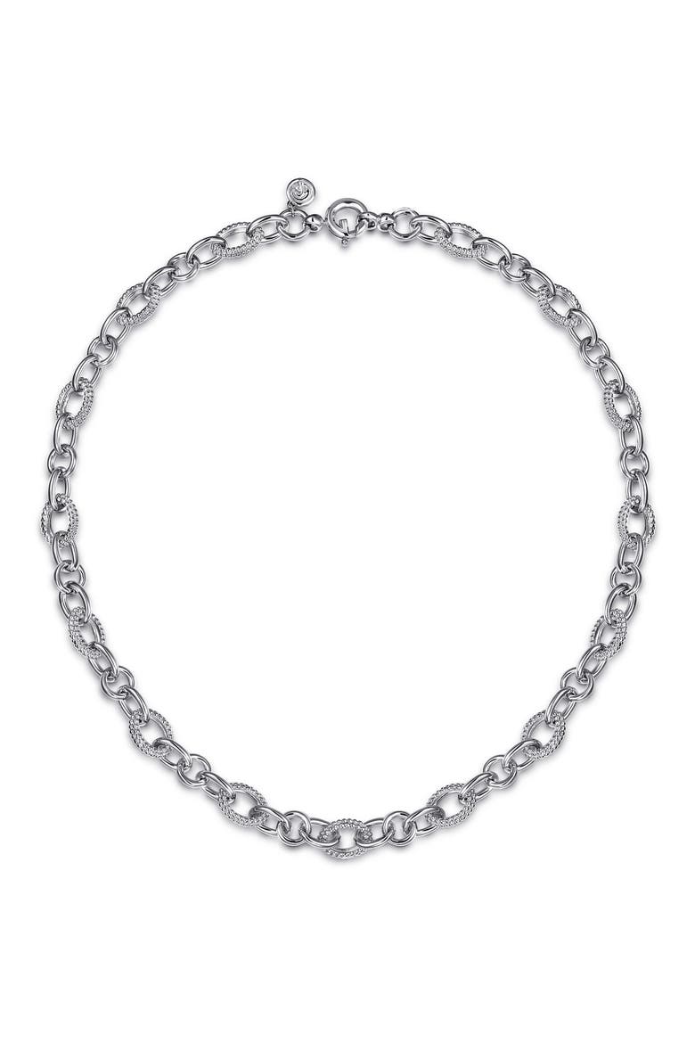 Bujukan Sterling Silver Link Necklace, Alternate, color, STERLING SILVER