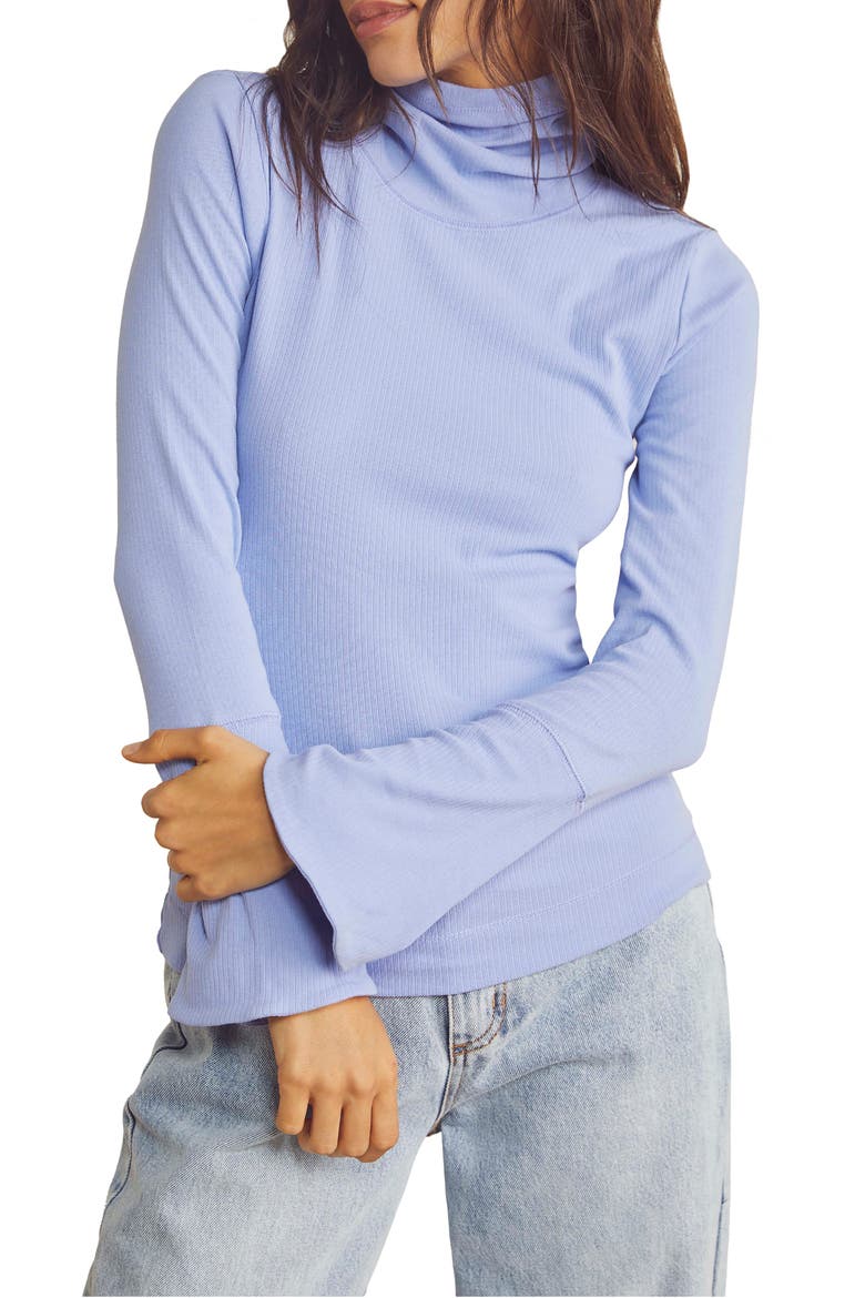 Sydney Long Sleeve Turtleneck Sweater, Main, color, LUPINE MEADOWS