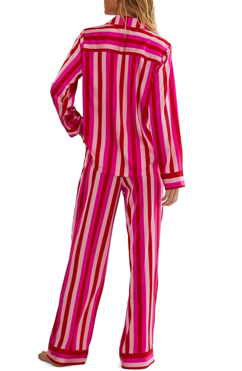 Beach Riot Livy & Connie Pajamas, Alternate, color, Pink Red