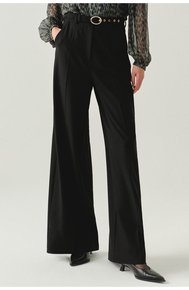 Exquise Nala Wide Leg Pocketed Pants, Alternate, color, Black