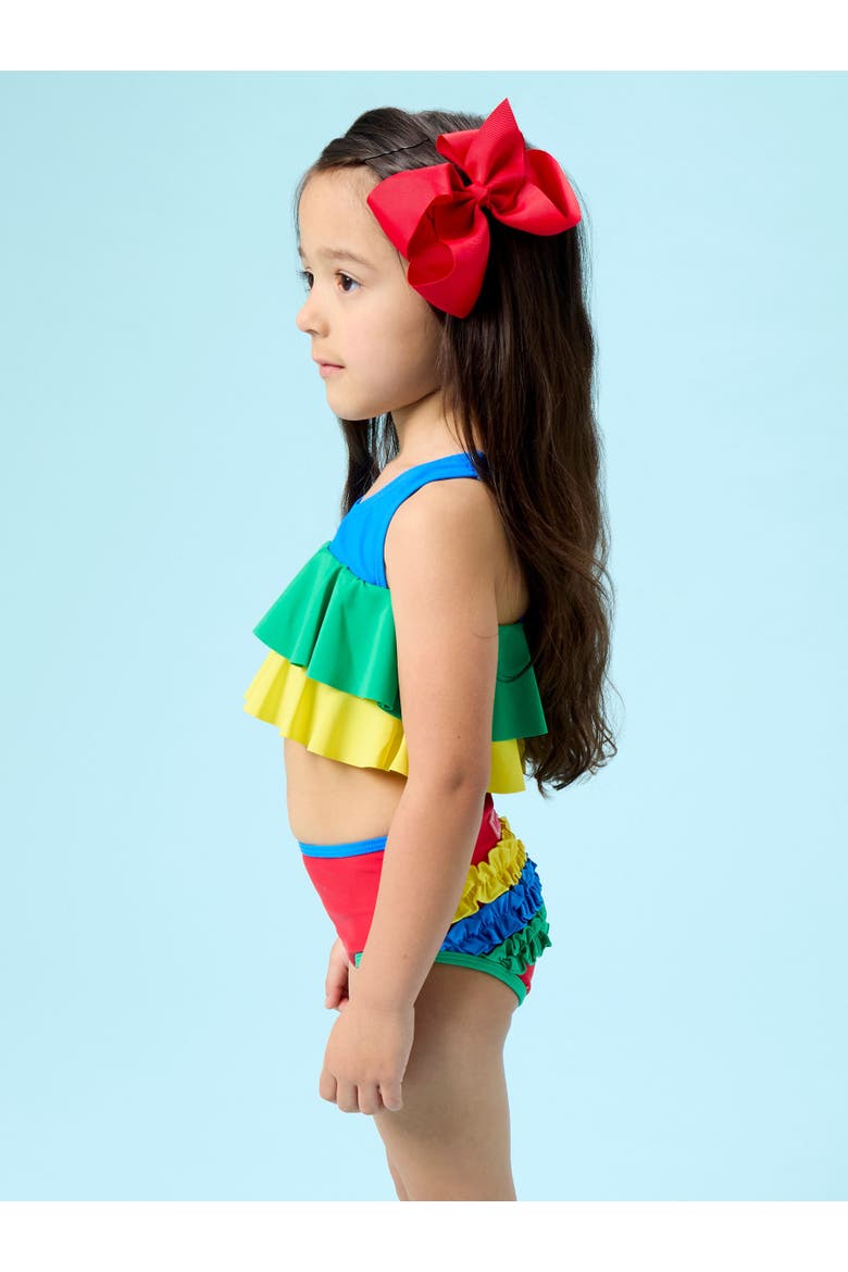 Girls Flounce Bikini, Alternate, color, Primary Color Block