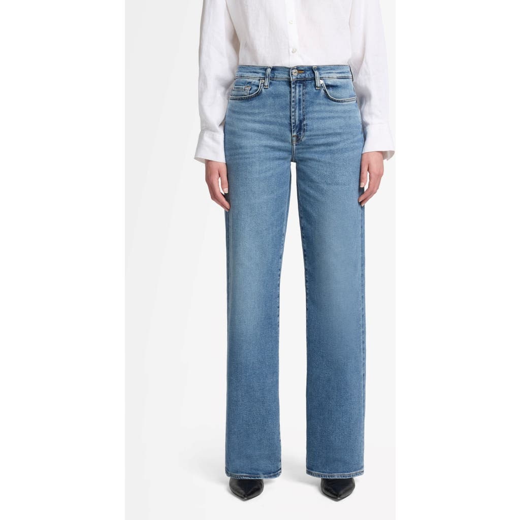 7 For All Mankind Alexa High Waist Straight Leg Jeans In Blue