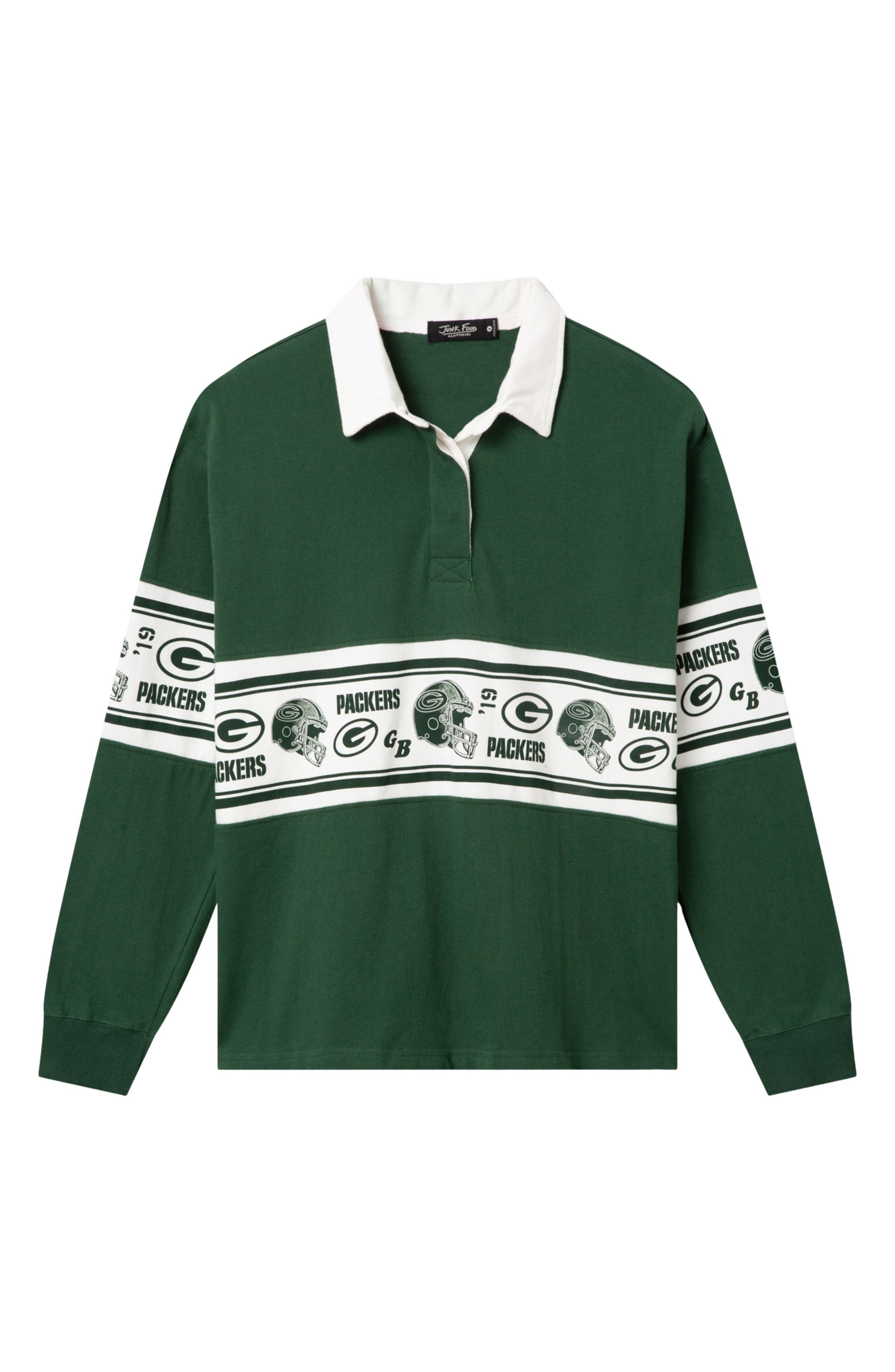 Junk Food Green Bay Packers Graphic Rugby Shirt (Women) | Nordstrom