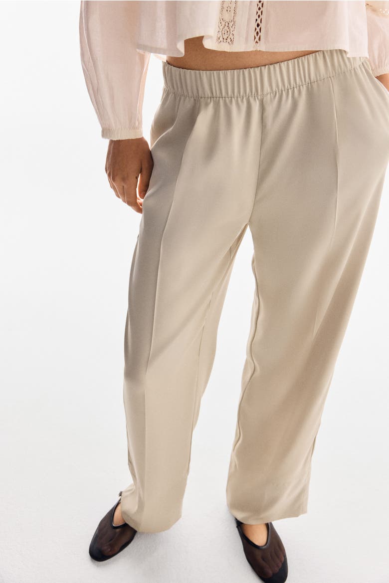 Pull-on Trousers, Alternate, color, Light beige