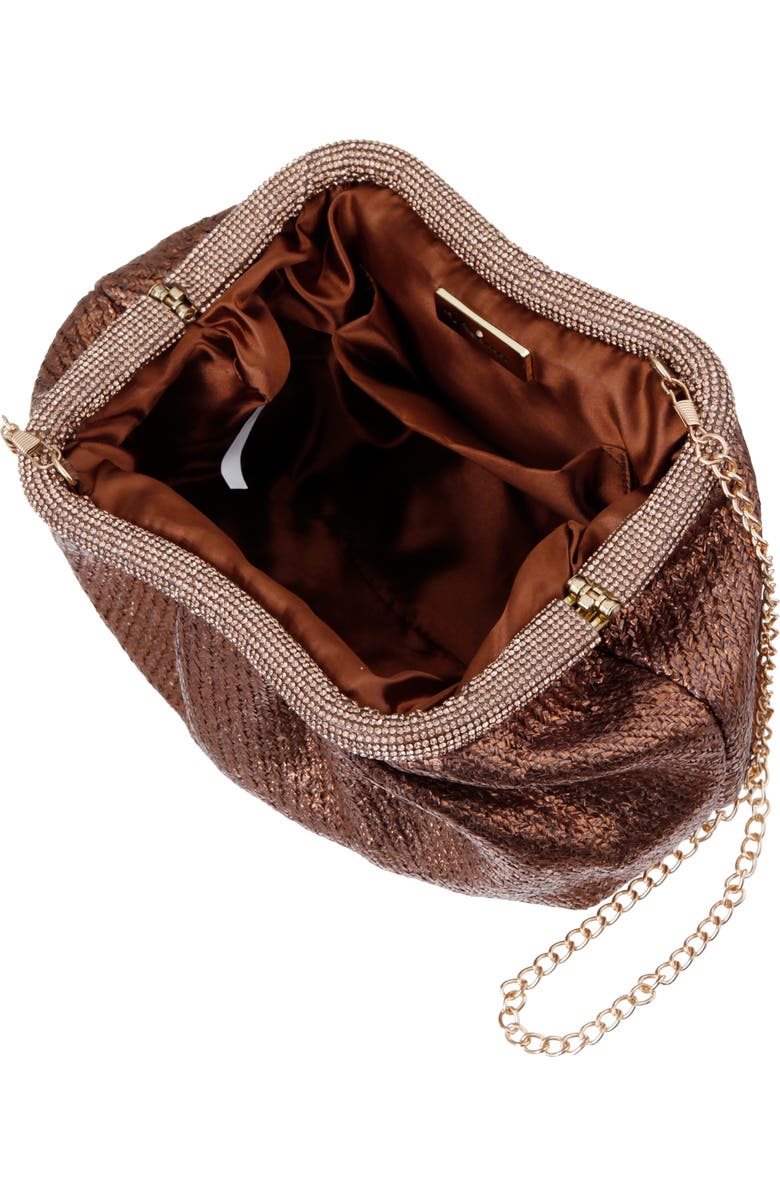 Nina Zayla Frame Clutch, Alternate, color, Bronze