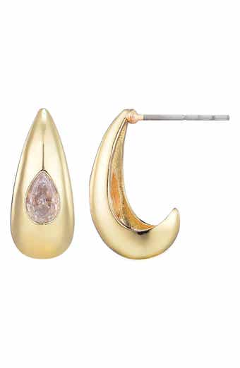 Adornia Pear Crystal Teardrop Earrings