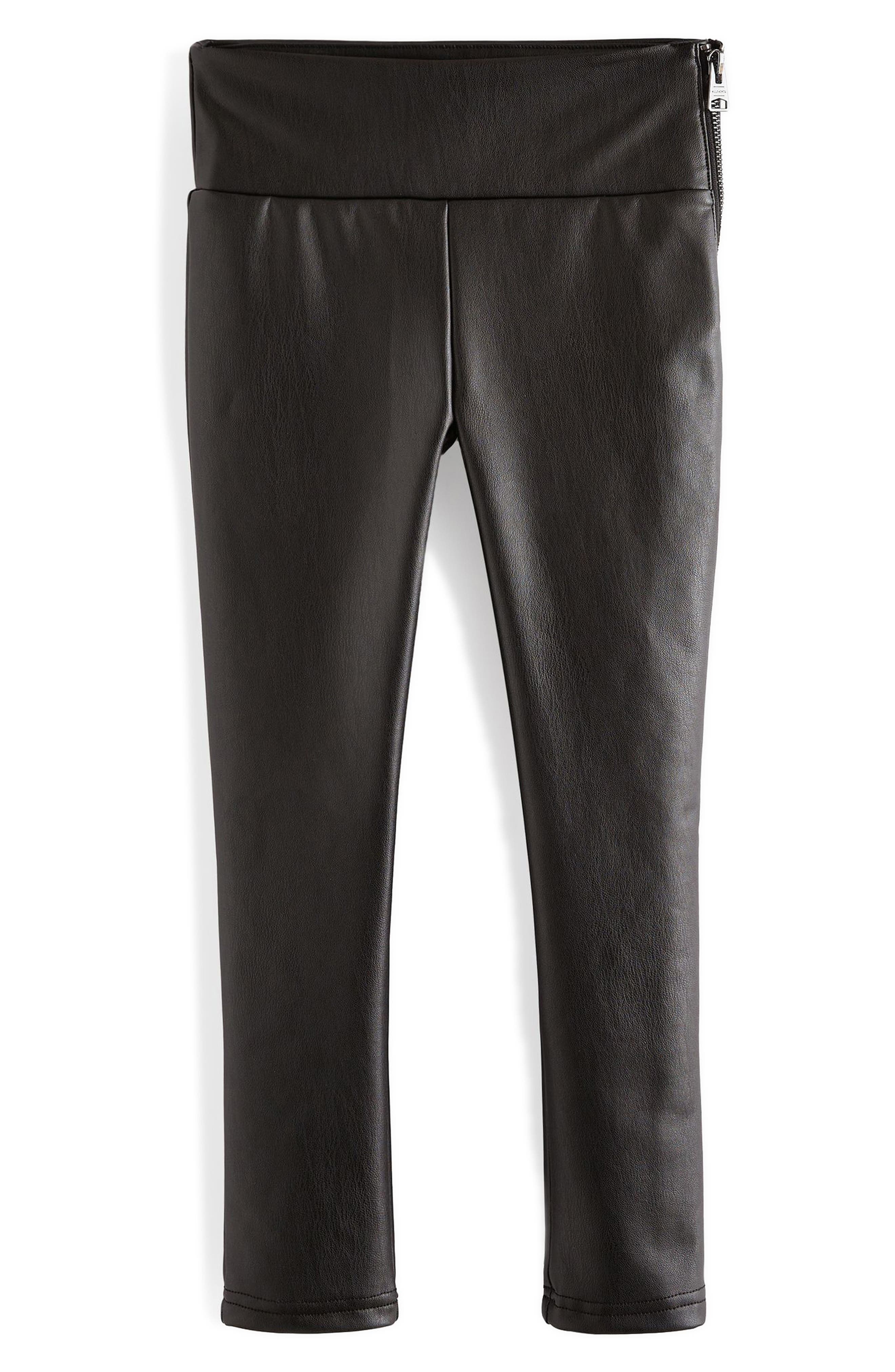 smALLSAINTS by ALLSAINTS Kids' Faux Leather Leggings in Black 