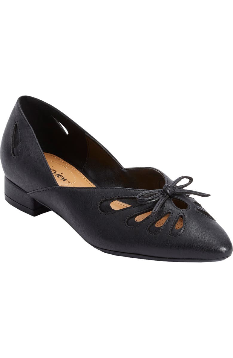 Comfortview The Arabella Slip On Flat, Main, color, Black