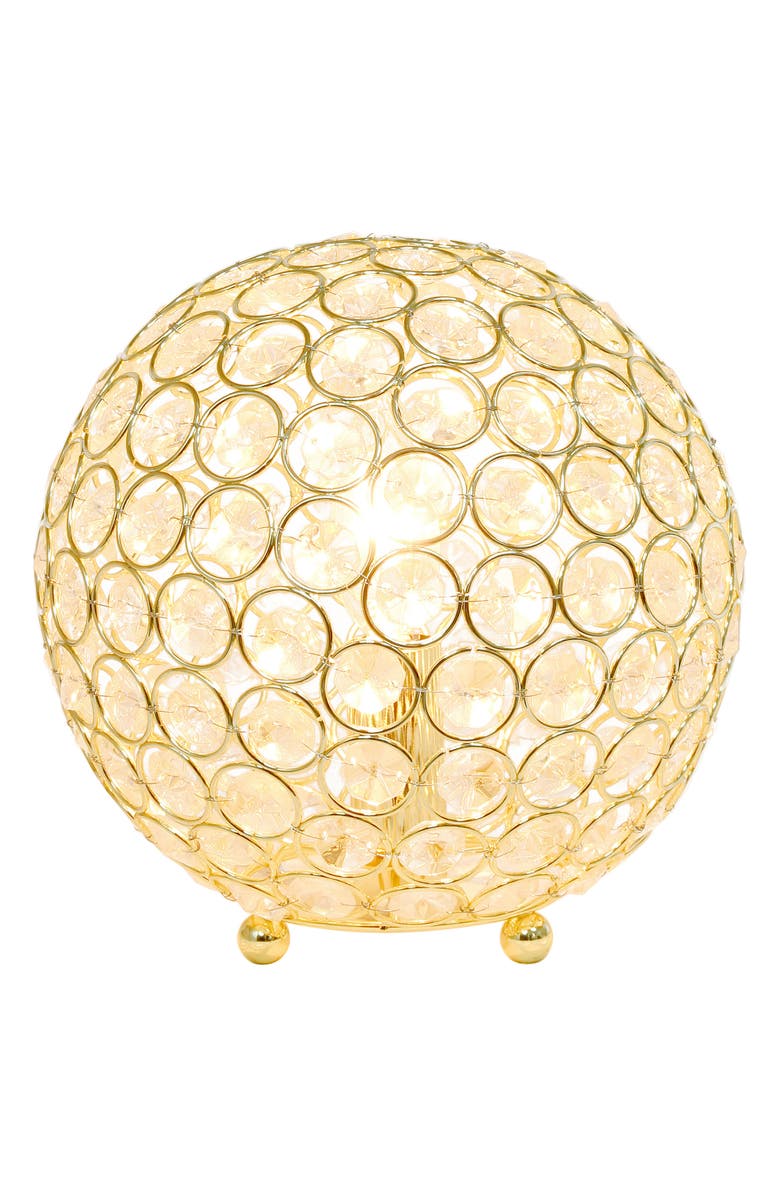 LALIA HOME Round Crystal Table Lamp, Alternate, color,