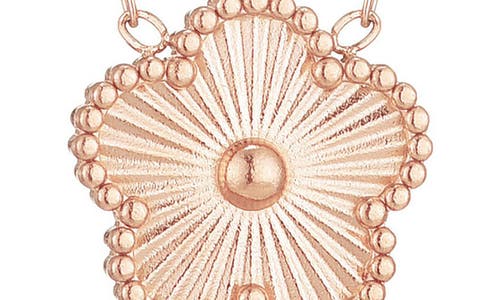Adornia Tarnish Resistant 14k Rose Gold Plated 5-leaf Clover Pendant Necklace In Gold