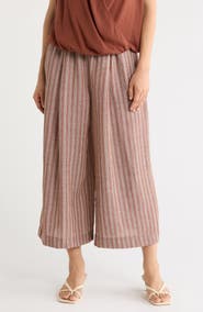 MAX STUDIO Striped Wide Leg Gaucho Pants