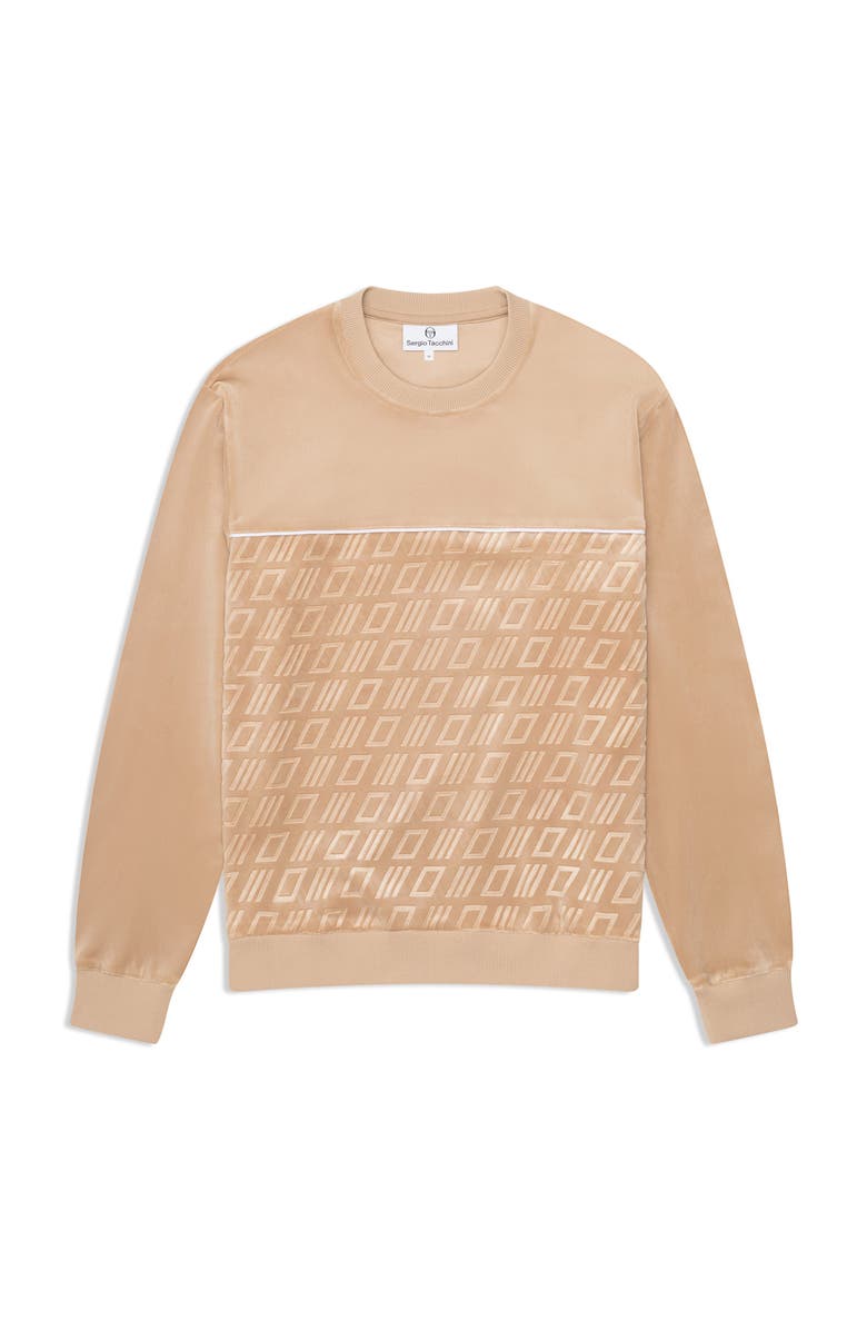 Sergio Tacchini Bandiera Debossed Velour Crewneck, Alternate, color, 