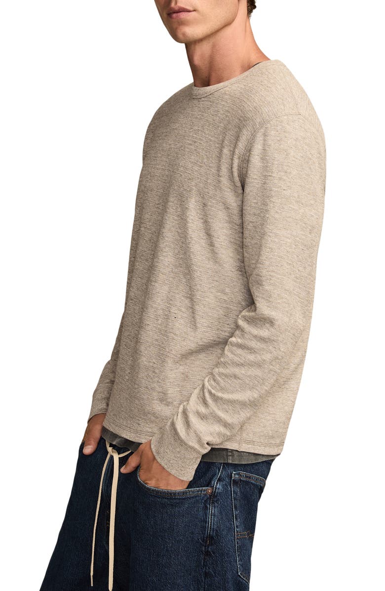 Lucky Brand Duofold Textured Long Sleeve Cotton T-Shirt, Alternate, color,