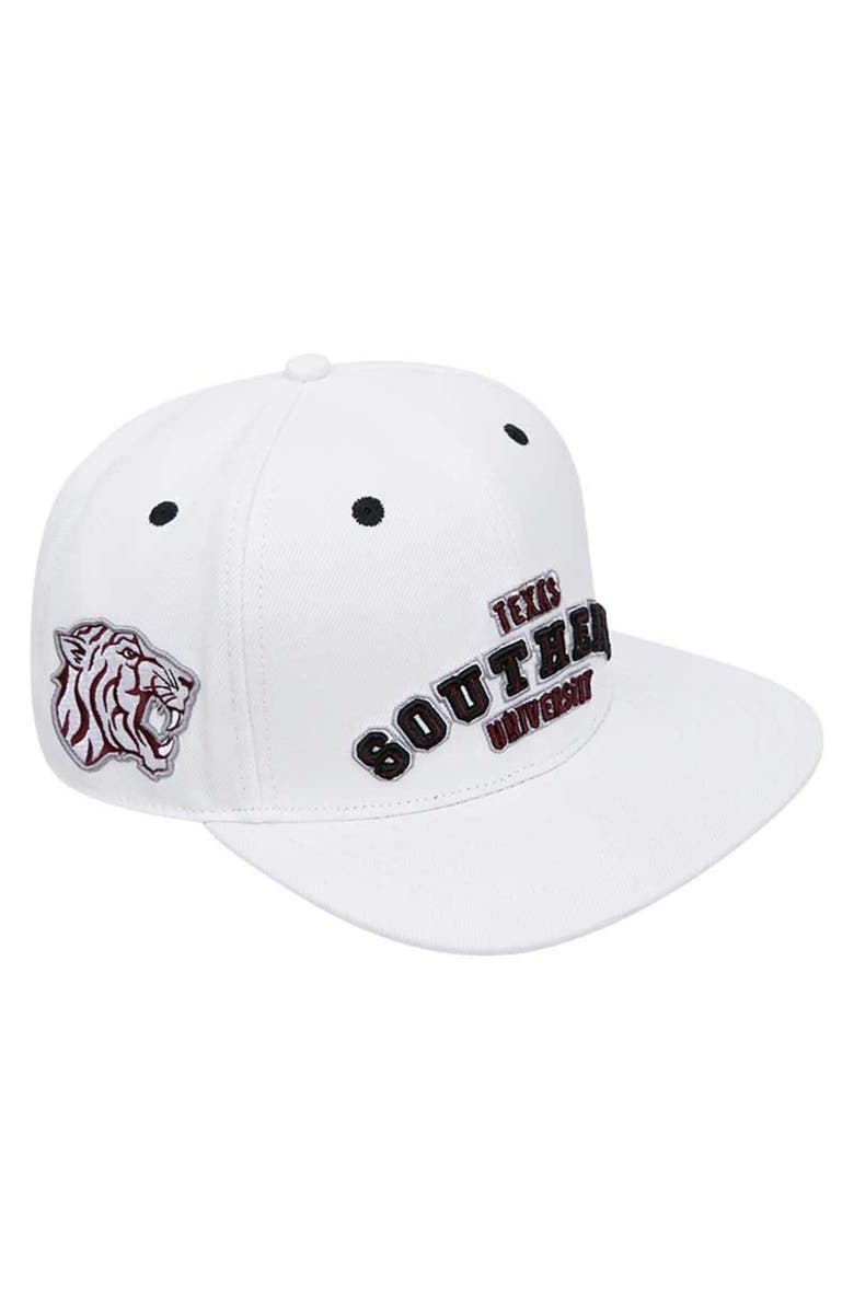 PRO STANDARD Men's Pro Standard White Texas Southern Tigers Evergreen Wool Snapback Hat, Alternate, color, White