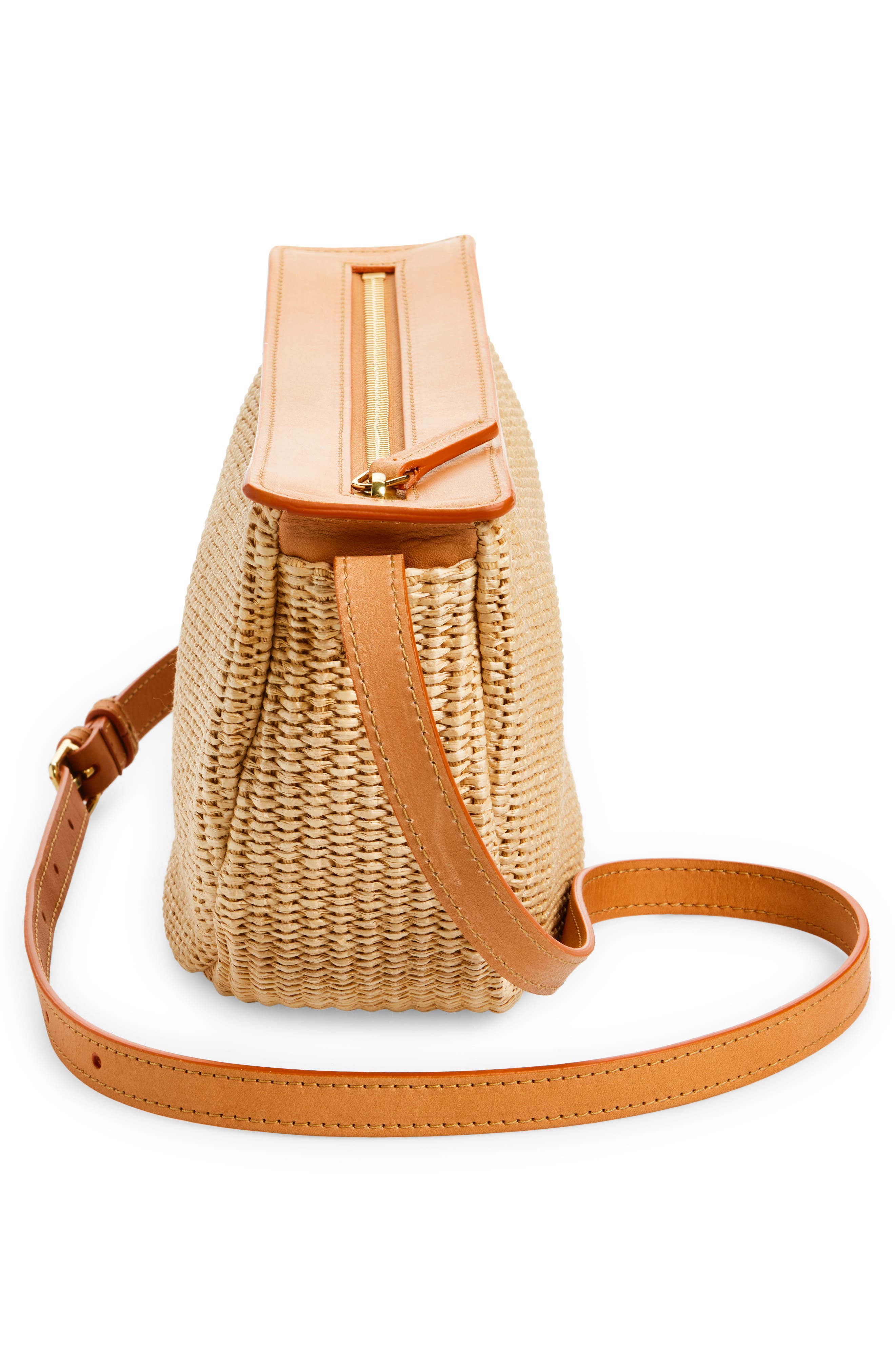 Mansur Gavriel Moon Raffia Sling Bag, Alternate, color, 