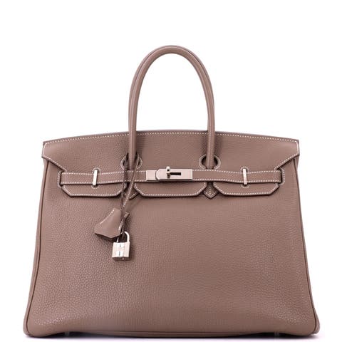 Birkin Handbag Grey Togo with Palladium Hardware 35
